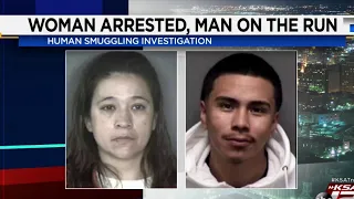 Woman arrested, man on the run in human smuggling investigation