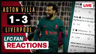 'The Travelling Kop LOVE Darwin Nunez!' | ASTON VILLA 1-3 LIVERPOOL | LFC FAN REACTIONS