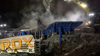 kleemann crusher @roxmaskin knuser asfalt til gjenbruk i vinterkulden ved -15