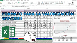 FORMATO EXCEL PARA VALORIZACIÓN DE OBRAS.