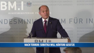 Nach Terror: Sobotka will härtere Gesetze