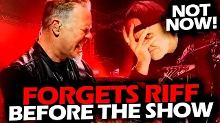 JAMES HETFIELD FORGETS RIFF MINUTES BEFORE THE SHOW #METALLICA