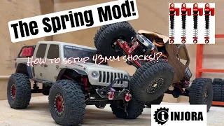 Scx24–“The Spring Mod”—Plus, How to Setup the 43mm Shocks!