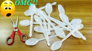 DIY Plastic spoon craft idea | best out of waste | DIY arts and crafts reuse idea