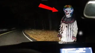 SCARIEST KILLER CLOWN SPOTTING ON CLINTON ROAD (ALONE)