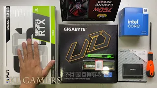 intel 14th Gen Core i5 14400 GIGABYTE B760M H DDR4 Palit RTX3060 Gaming PC Build