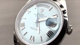 Rolex Day Date 40 ICE BLUE Platinum 228206 Rolex Watch Review