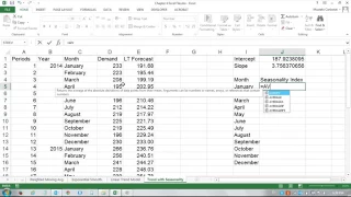 Operations Management using Excel: Seasonality and Trend Forecasting
