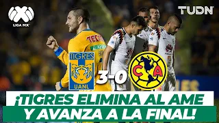 ¡Goleada monumental! Tigres humilló y eliminó al América | Tigres 3-0 América - AP2017 | TUDN