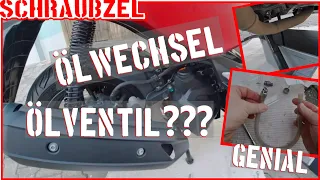 Ölwechsel und Ölventil-Montage am Honda Forza