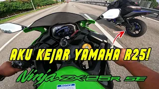 SELAMBA DARI JAUH ZX25R KEJAR YAMAHA R25!