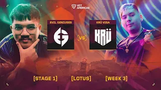 Evil Geniuses vs KRÜ Visa - VCT Americas Stage 1 - W3D2 - Map 1