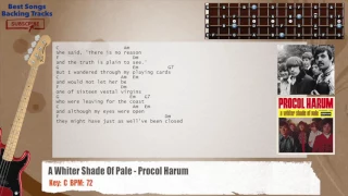 🎻 A Whiter Shade Of Pale - Procol Harum Bass Backing Track with chords and lyrics