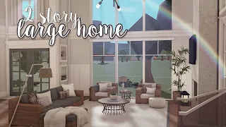 2 story large family home (full tour + interior) ୨୧ | bloxburg speedbuild | luminto