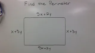 Find Perimeter of Rectangle with Sides Given as Expressions