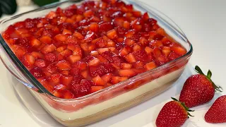 Strawberry Cold Cake 🍓- Perfect recipe to try now! Asmr # 150