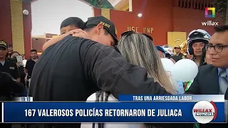 Willax Noticias Edición Central – FEB 08 – 167 VALEROSOS POLICÌAS RETORNARON DE JULIACA | Willax