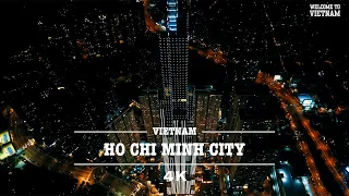 Ho Chi Minh City At Night By Drone (4K)