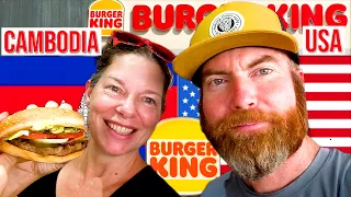 Americans 🇺🇸 **1st Time** Trying Burger King in Cambodia 🇰🇭 (is it the same?)