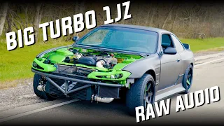 *PURE TURBO SOUND* 500HP 1JZ Swapped 240sx Drift Missile // 4K Cinematic + POV Drive