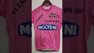 Pink Molteni cycling jersey replica Eddy Merckx