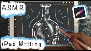 ASMR - Paint with me in Procreate - iPad Writing Sounds / close Whispers / pencil sounds