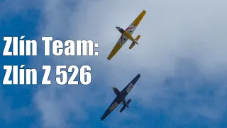 ZLIN Team Full Aerobatic Airshow Saturday - Zlín Z 526 Planes From 1950s - Flygfesten 2022