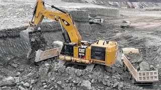 Excavators, Heavy Transports, Wheel Loaders In Action - Mega Machines Movies