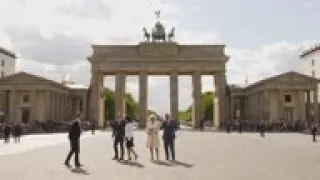 UK's Prince Charles visits Brandenburg Gate