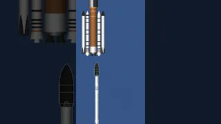 SLS + Falcon Heavy + Starship Combination #sfs #shorts