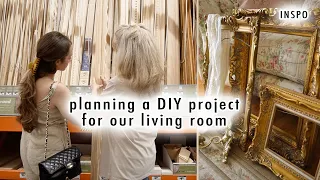 planning a DIY project for our LIVING ROOM + gathering supplies | XO, MaCenna Vlogs