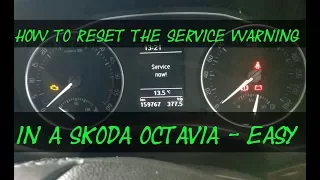 Skoda Octavia Service Warning Reset - How To - DIY