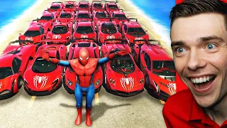 Collecting SECRET SPIDER-MAN SUPERCARS In GTA 5 (Mods)