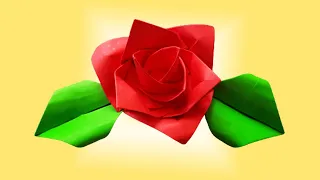 Оригами роза из бумаги своими руками. Origami rose made of paper