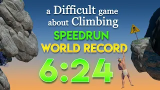 A Difficult Game About Climbing Speedrun in 6:24