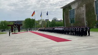 Церемонія зустрічі Президента України Володимира Зеленського з канцлером ФРН Олафом Шольцем