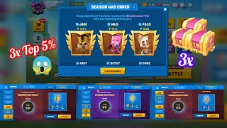 Zooba season end all rewards collect and 3x Top 5% open 3 legendary create and events tickets