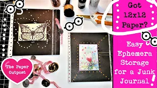 GOT 12x12 SCRAPBOOK PAPER? Make A Little Companion for Your Junk Journals  :) The Paper Outpost! :)