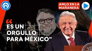 AMLO felicita a Guillermo del Toro por el Oscar a su película Pinocho