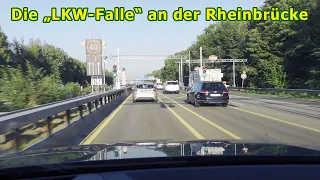 So sollen LKW am Befahren der Rheinbrücke auf der A1 gehindert werden