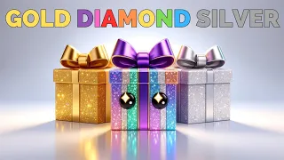 Choose Your Gift 🎁 GOLD DIAMOND SILVER #3giftbox #pickone #giftbox