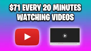 Make $71 Every 20 MINUTES Watching Videos Online! (Make Money Online)