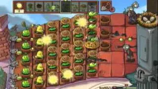 Plants Vs Zombies Pt 27 (An Aspie Let's Play): Repeaters in a Roof Level. Derp