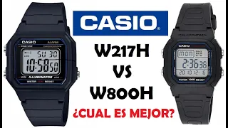 Casio W217H vs W800H.¿Cual es mejor?. En Español.