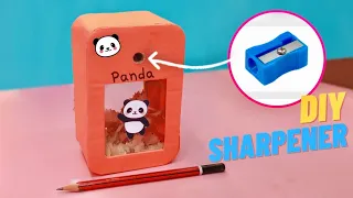 DIY Cute panda pencil sharpener very easy || How to make pencil sharpener box with cardboard