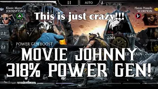 MK Mobile - 318% Power Generation! Klassic Movie Johnny!