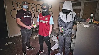 WEST HAM FOOTBALL FANS CAUSE A SCENE IN ABANDONED HOUSE & STEAL OUR MONEY!!