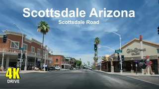 Scottsdale Arizona - Scottsdale Road 4K Driving Tour - Curry Road to Cave Creek Road