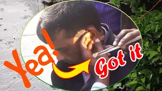 Earwax Removal Real Person Relaxing with Barber BD / Most Satisfying Ear Cleaning with Rain Sounds