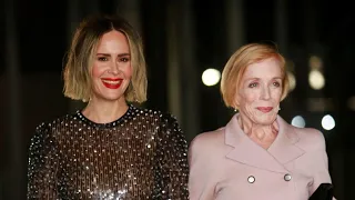 Sarah Paulson & Holland Taylor at the academy museum of motion pictures opening gala green carpet